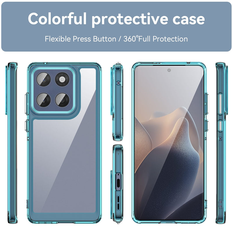 Motorola Moto Edge 60Fusion Soft TPU Bumper Case [Clear Blue]