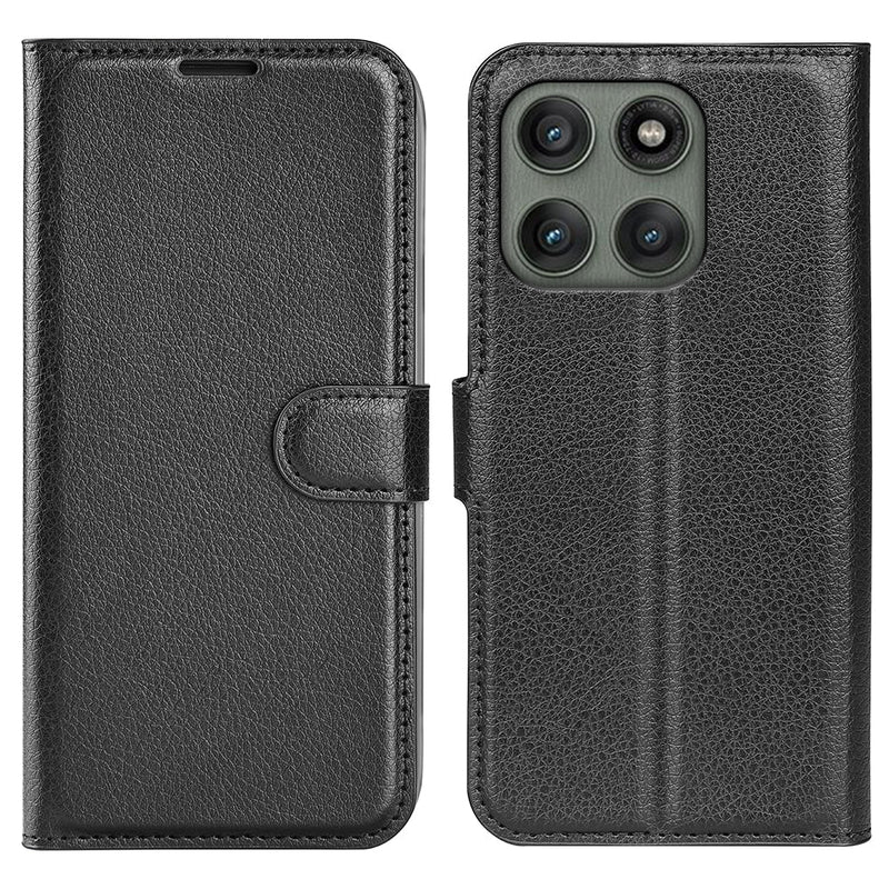 Moto Edge 60Pro PU Wallet Case [Black]