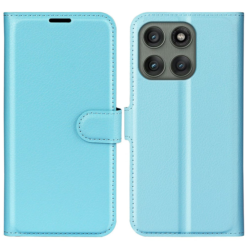 Moto Edge 60Pro PU Wallet Case [LightBlue]