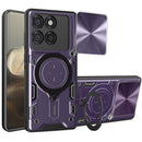Motorola Moto Edge 60Pro Ring Kickstand Case w/ Camera Cover [Purple]
