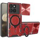 Motorola Moto Edge 60Pro Ring Kickstand Case w/ Camera Cover [Red]