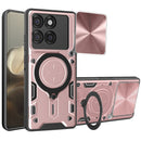 Motorola Moto Edge 60Pro Ring Kickstand Case w/ Camera Cover [Rose Gold]