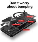 Motorola Moto Edge 60Pro Ring Kickstand Case w/ Camera Cover [Purple]