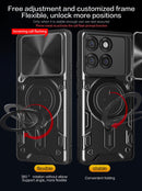 Motorola Moto Edge 60Pro Ring Kickstand Case w/ Camera Cover [Black]