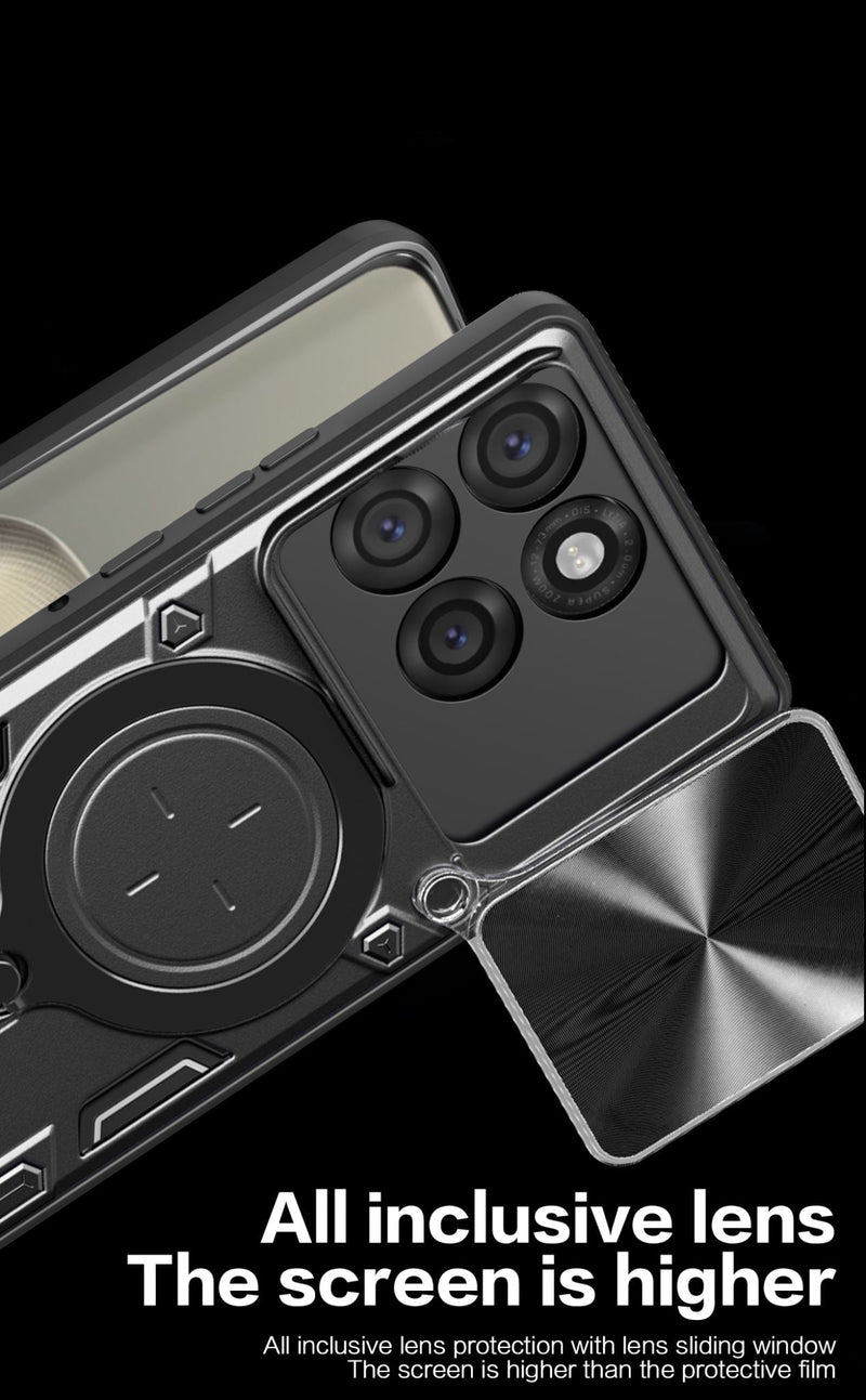 Motorola Moto Edge 60Pro Ring Kickstand Case w/ Camera Cover [Navy]