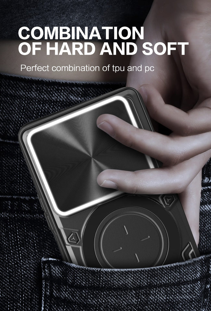 Motorola Moto Edge 60Pro Ring Kickstand Case w/ Camera Cover [Purple]