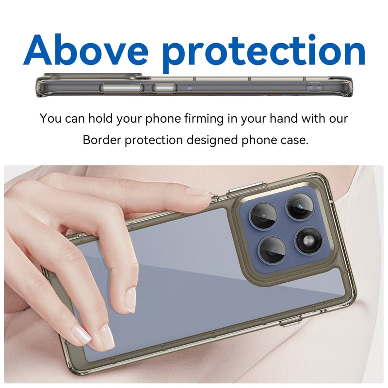 Motorola Moto Edge 60Pro Soft TPU Bumper Case [Clear Grey]