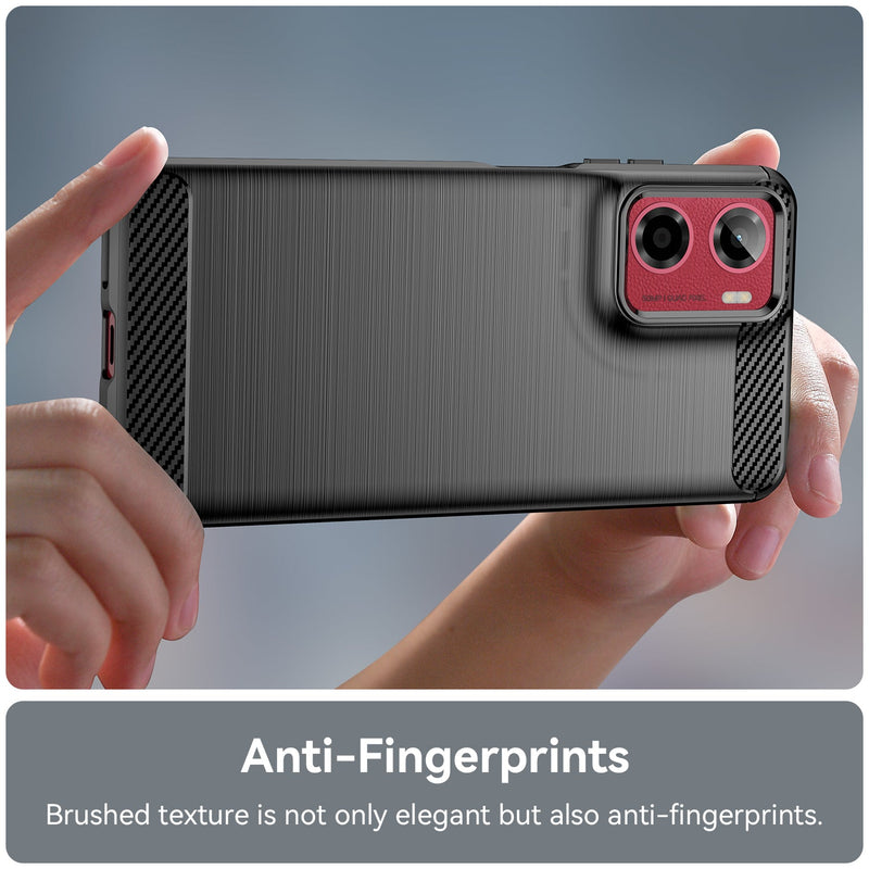 Motorola Moto G05 4G Carbon Fibre Brushed Case [Black]