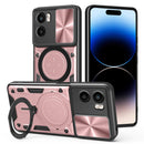 Motorola Moto G05 4G Ring Kickstand Case w/ Camera Cover [Rose Gold]