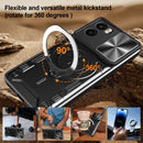 Motorola Moto G05 4G Ring Kickstand Case w/ Camera Cover [Red]