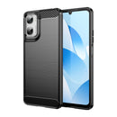 Moto G06 4G Carbon Fibre TPU Case Slim Shockproof Cover Black