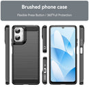 Moto G06 4G Carbon Fibre TPU Case Slim Shockproof Cover Black