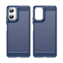 Moto G06 4G Carbon Fibre TPU Case Slim Shockproof Cover Navy