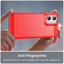 Moto G06 4G Carbon Fibre TPU Case Slim Shockproof Cover Red