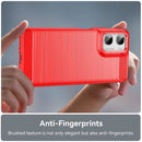 Moto G06 4G Carbon Fibre TPU Case Slim Shockproof Cover Red