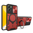 Motorola Moto G06 4G  Ring Kickstand Case w/ Camera Cover [Red]