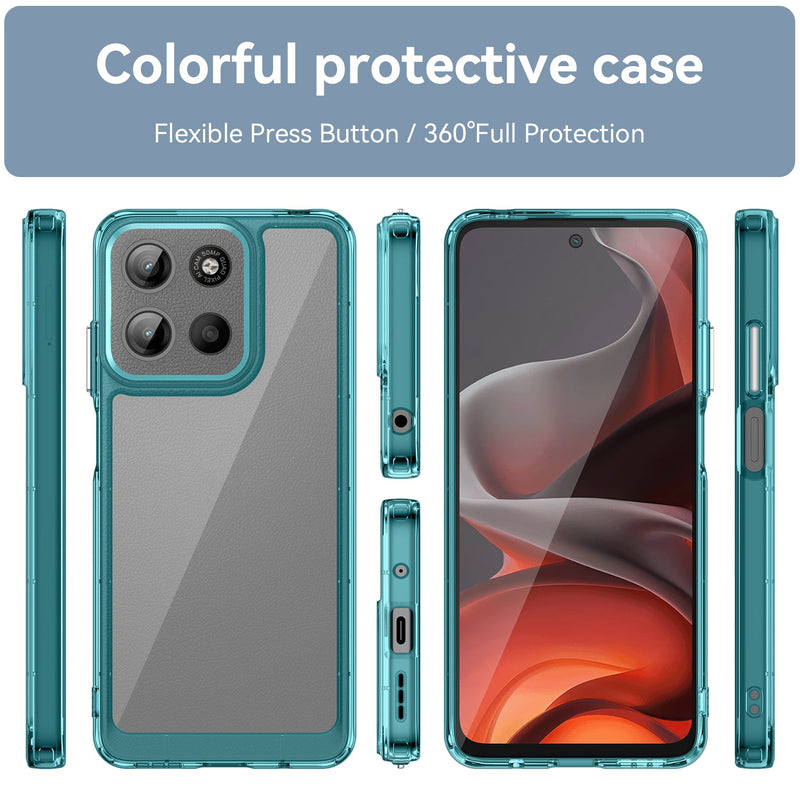 Motorola Moto G15 4G Soft TPU Bumper Case [Clear Blue]
