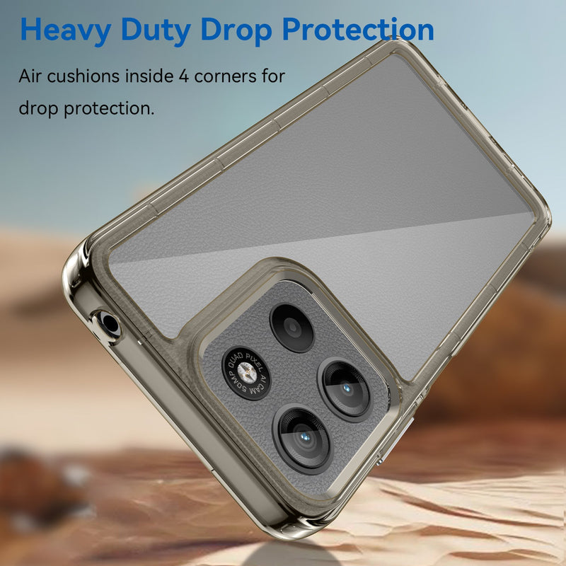 Motorola Moto G15 4G Soft TPU Bumper Case [Clear Grey]