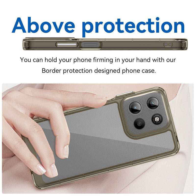 Motorola Moto G15 4G Soft TPU Bumper Case [Clear Grey]