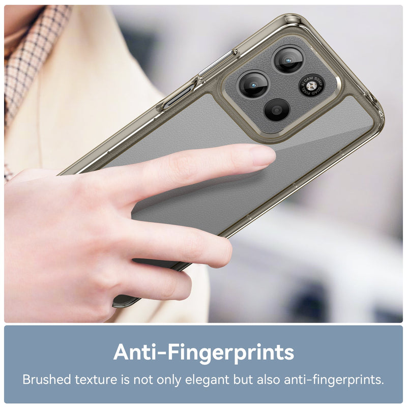 Motorola Moto G15 4G Soft TPU Bumper Case [Clear Grey]