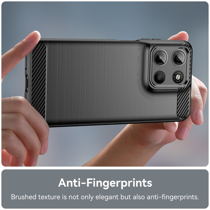 Motorola Moto G15 4G Carbon Fibre Brushed Case [Black]