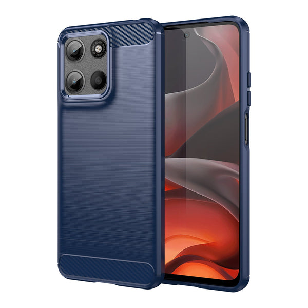 Motorola Moto G15 4G Carbon Fibre Brushed Case [Navy]
