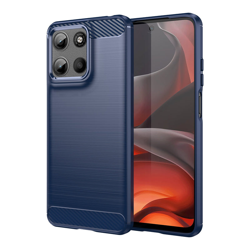 Motorola Moto G15 4G Carbon Fibre Brushed Case [Navy]