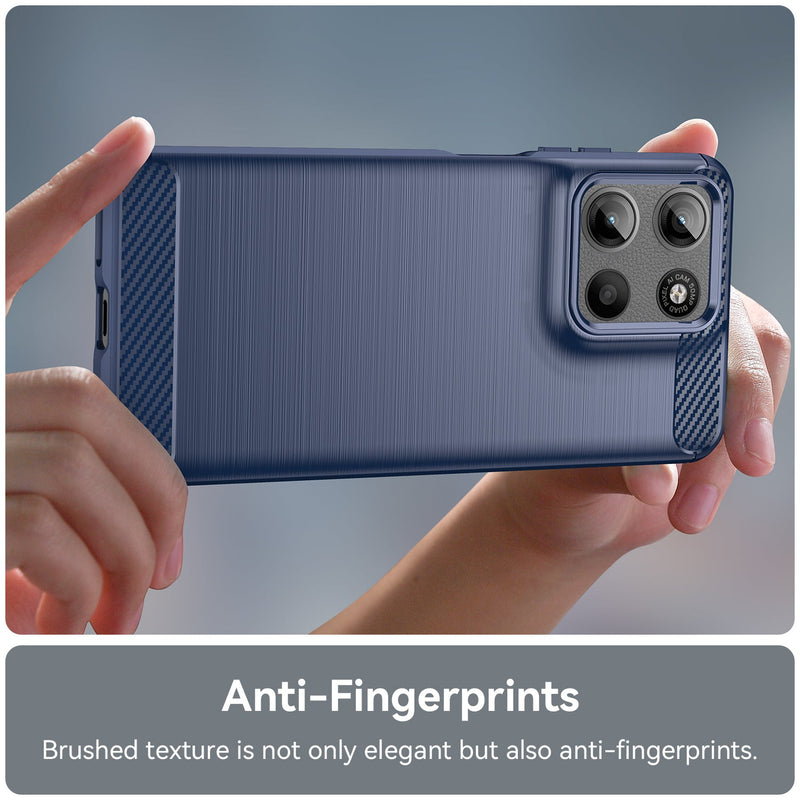 Motorola Moto G15 4G Carbon Fibre Brushed Case [Navy]