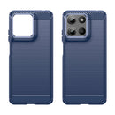 Motorola Moto G15 4G Carbon Fibre Brushed Case [Navy]