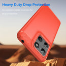 Motorola Moto G15 4G Carbon Fibre Brushed Case [Red]