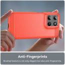 Motorola Moto G15 4G Carbon Fibre Brushed Case [Red]