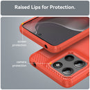 Motorola Moto G15 4G Carbon Fibre Brushed Case [Red]