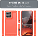 Motorola Moto G15 4G Carbon Fibre Brushed Case [Red]