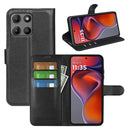 Motorola Moto G15 4G PU Wallet Case [Black]
