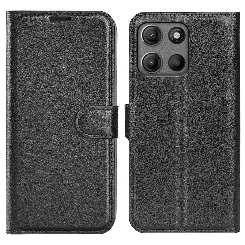 Motorola Moto G15 4G PU Wallet Case [Black]