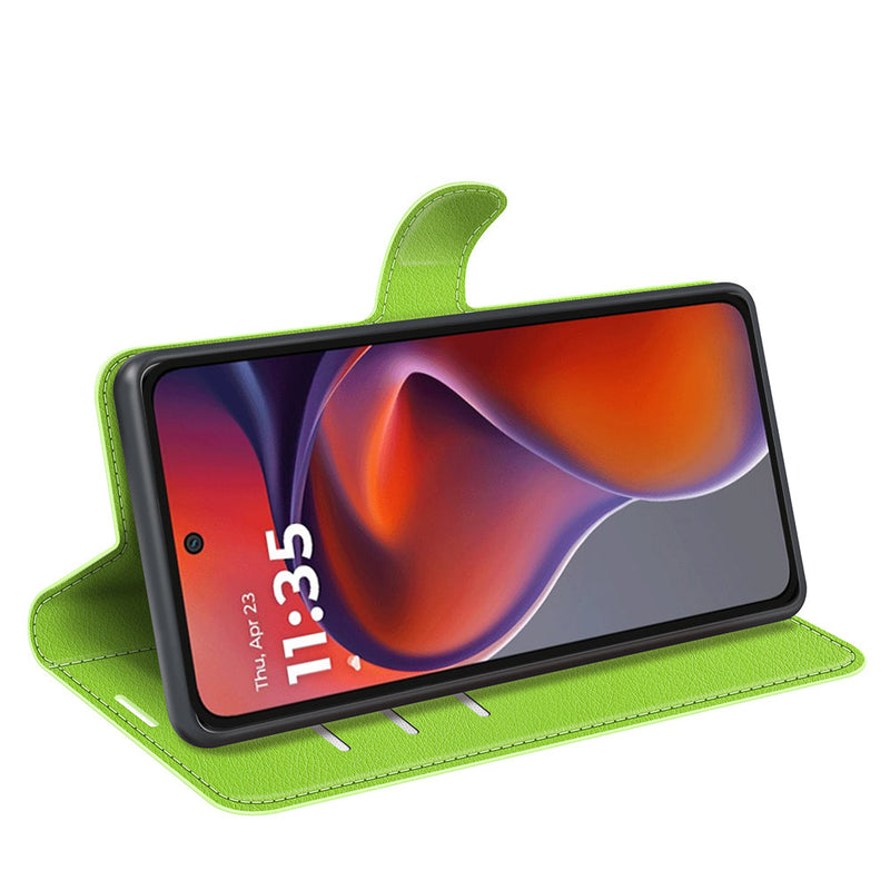 Motorola Moto G15 4G PU Wallet Case [Green]