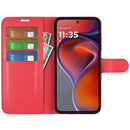 Motorola Moto G15 4G PU Wallet Case [Red]