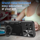 Motorola Moto G15 4G Ring Kickstand Case w/ Camera Cover [Black]