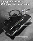 Motorola Moto G15 4G Ring Kickstand Case w/ Camera Cover [Navy]