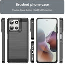 Motorola Moto G56 5G Carbon Fibre Brushed Case [Black]