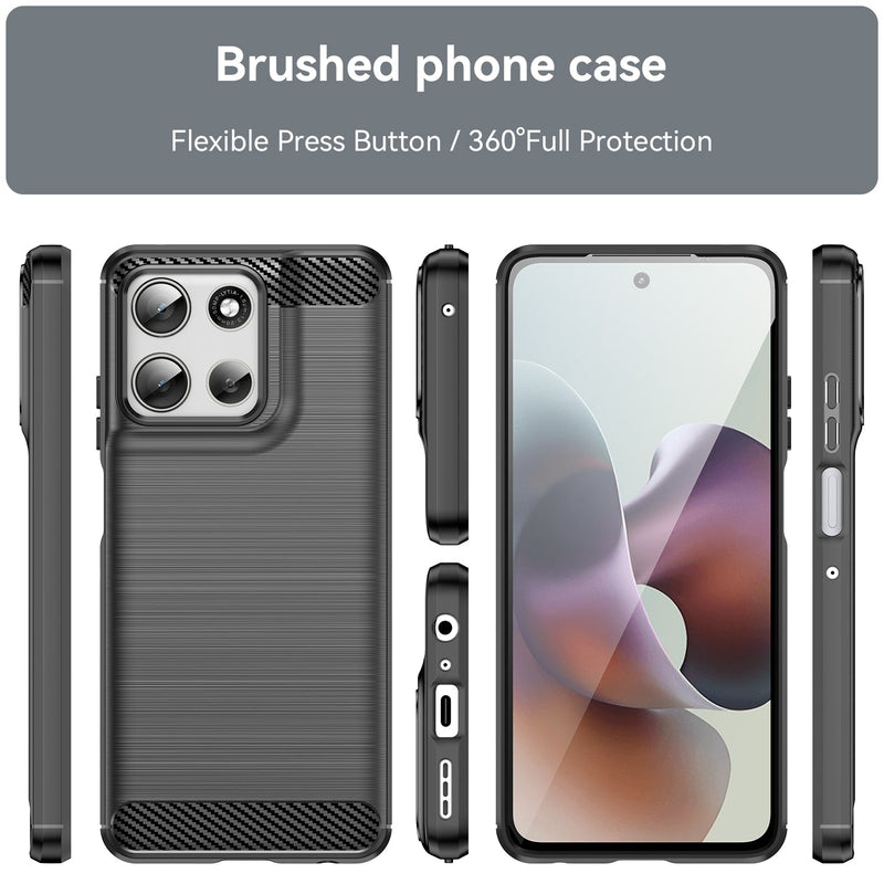 Motorola Moto G56 5G Carbon Fibre Brushed Case [Black]