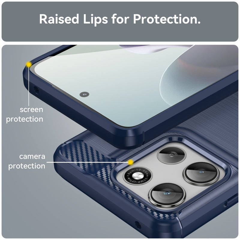 Motorola Moto G56 5G Carbon Fibre Brushed Case [Navy]