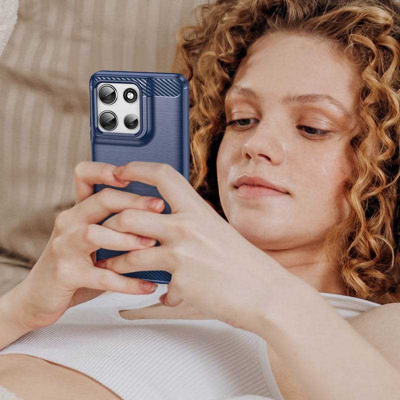 Motorola Moto G56 5G Carbon Fibre Brushed Case [Navy]