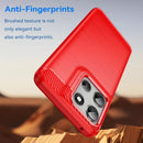 Moto G56 5G Carbon Fibre TPU Case Slim Shockproof Cover Red