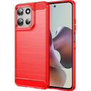 Moto G56 5G Carbon Fibre TPU Case Slim Shockproof Cover Red