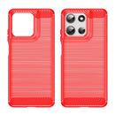 Moto G56 5G Carbon Fibre TPU Case Slim Shockproof Cover Red