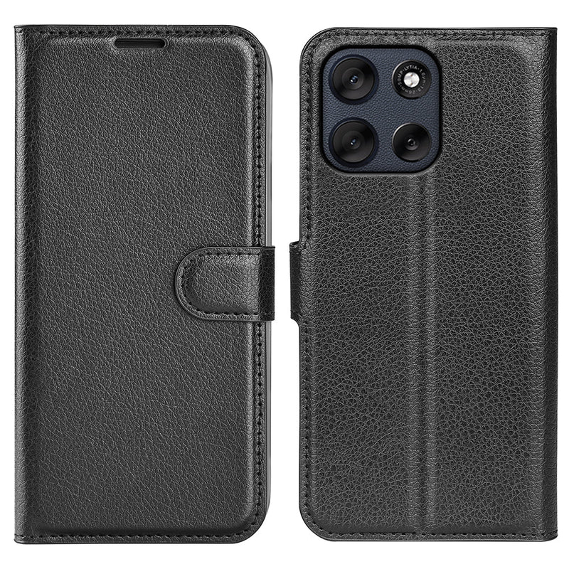 Moto G56 5G PU Wallet Case [Black]