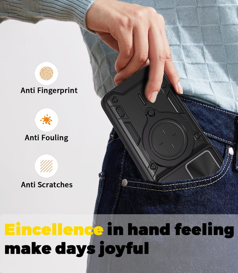 Motorola Moto G56 5G Ring Kickstand Case w/ Camera Cover [Purple]