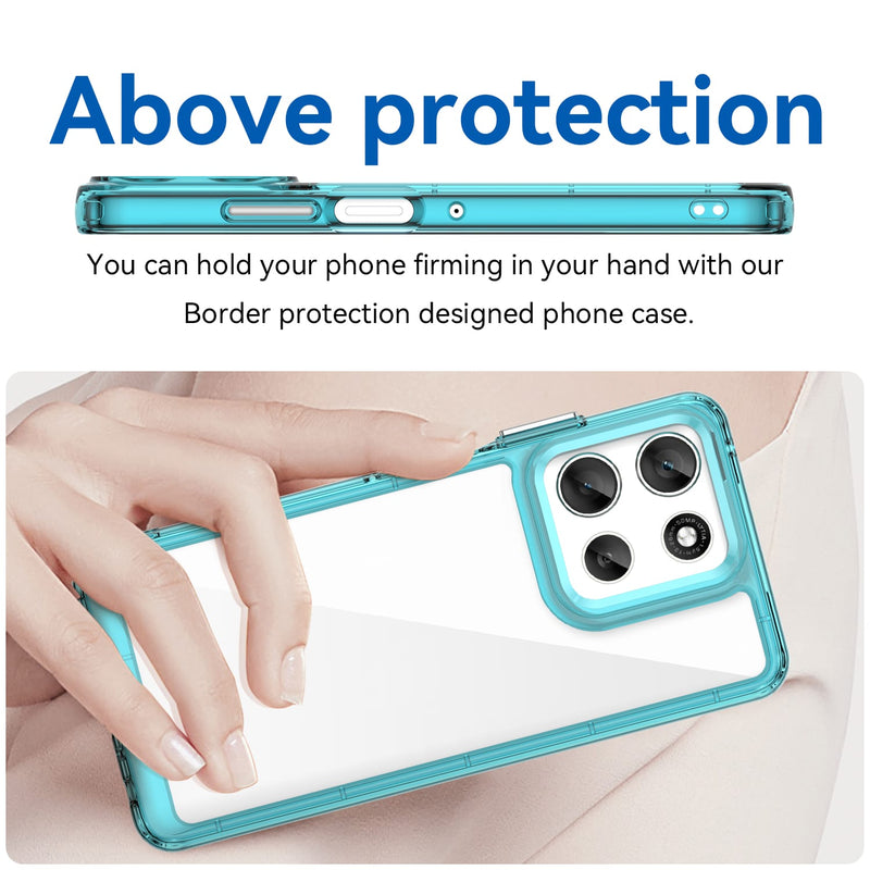 Motorola Moto G56 5G Soft TPU Bumper Case [Clear Blue]