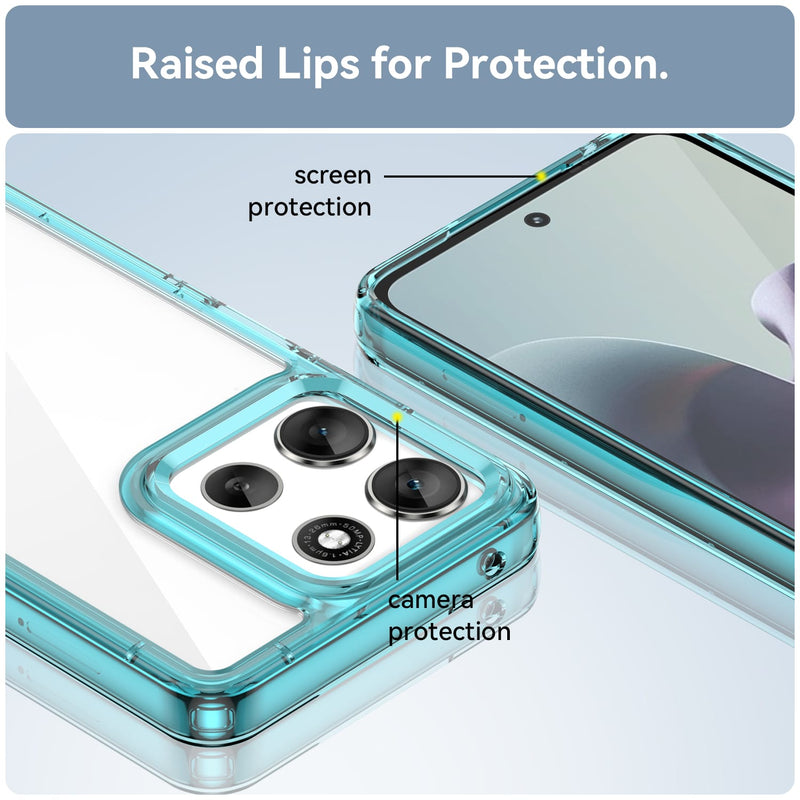 Motorola Moto G56 5G Soft TPU Bumper Case [Clear Blue]